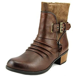 Earth Origin Dolly Chocolate Brown Leather Ankle Boots